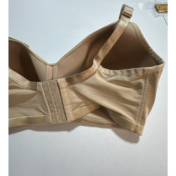 Lane Bryant Cacique 40F Nude Satin No-Wire Bra NWOT 40 F lightly lined 40DDD - Picture 4 of 10